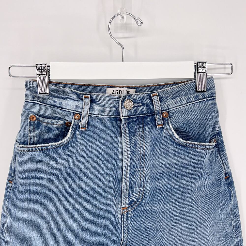 AGOLDE Remy High Rise Straight Jeans Women’s Size 23 Renewable Raw Hem - Picture 3 of 6